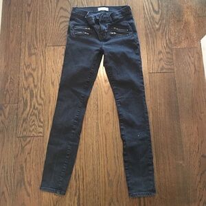 Madewell skinny skinny black washed jeans